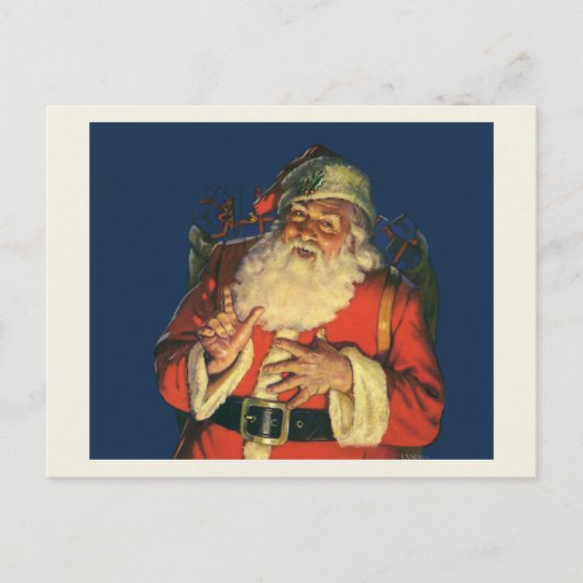BRIEFKAART : VINTAGE CHRISTMAS : Sinterklaas (Voorkant)