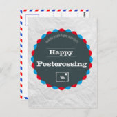 Briefkaart "Vintage postoveringbadge" (Voorkant / Achterkant)