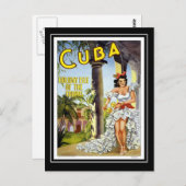 Briefkaart Vintage Travel Cuba (Voorkant / Achterkant)