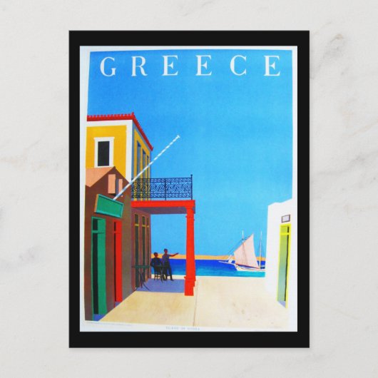 Briefkaart-VIntage Travel-Griekenland Briefkaart (Voorkant)