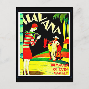 Briefkaart-Vintage Travel-Havana 2 Briefkaart