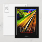 Briefkaart Vintage Travel Japan (Voorkant / Achterkant)