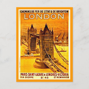 Briefkaart-Vintage Travel-Londen 2 Briefkaart