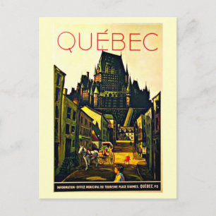 Briefkaart-Vintage Travel-Quebec Briefkaart