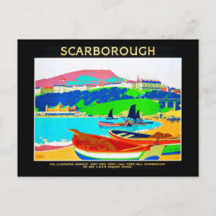 Briefkaart-VIntage Travel-Scarborough Briefkaart