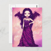 briefkaart "Violet Angel" (Voorkant / Achterkant)