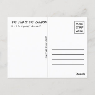 Briefkaart, Violet, Paars, einde van de regenboog Briefkaart