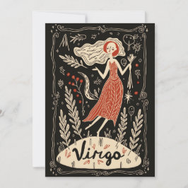 Briefkaart - Virgo Celestial Zodiac Art