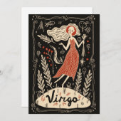 Briefkaart - Virgo Celestial Zodiac Art (Voorkant / Achterkant)