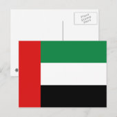 Briefkaart Vlag Verenigde Arabische Emiraten (Voorkant / Achterkant)