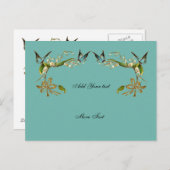 Briefkaart  Vlinders Blauwgroen (Voorkant / Achterkant)