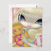 briefkaart "Voodoo in roze" (Voorkant / Achterkant)