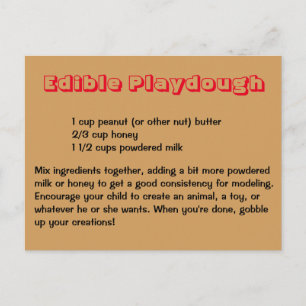 Briefkaart voor afspeeldeeg