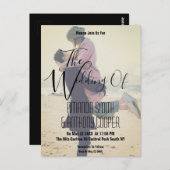 Briefkaart voor bruiloft met fotobudget (Voorkant / Achterkant)