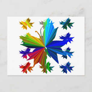 Briefkaart voor buispatroonregenboog