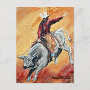 Briefkaart voor bull en appelwijn