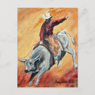 Briefkaart voor bull en appelwijn