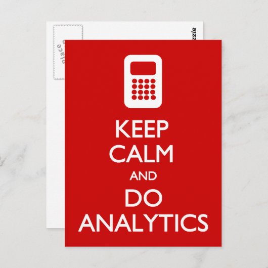 Briefkaart voor calm do Analytics (Voorkant / Achterkant)