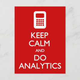 Briefkaart voor calm do Analytics