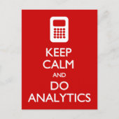 Briefkaart voor calm do Analytics (Voorkant)