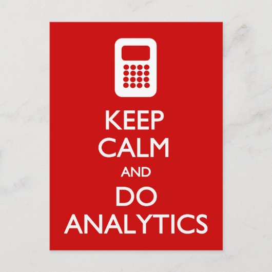 Briefkaart voor calm do Analytics (Voorkant)