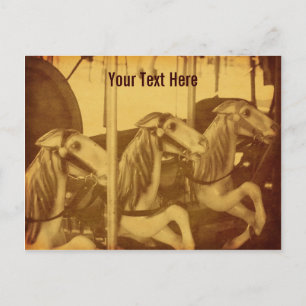  Briefkaart voor carrouselpaarden