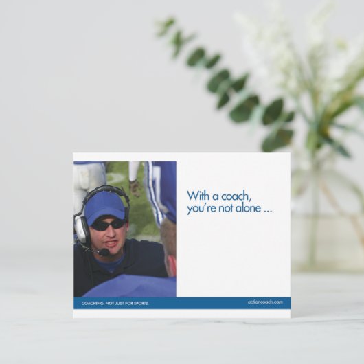 Briefkaart voor coaching Sport (Staand voorkant)