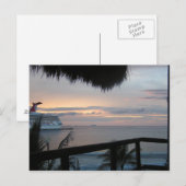 Briefkaart voor cruise en Sunset (Voorkant / Achterkant)