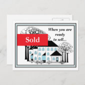 Briefkaart voor de aankoop van onroerend goed (Voorkant / Achterkant)