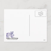 Briefkaart voor de achtertuin van Pasen Bunny (Achterkant)