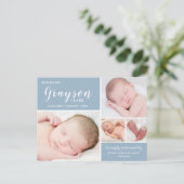 Briefkaart voor de bekendmaking van de geboorte va (Staand voorkant)