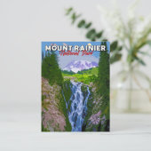 Briefkaart voor de binnenwaterval van Rainier (Staand voorkant)