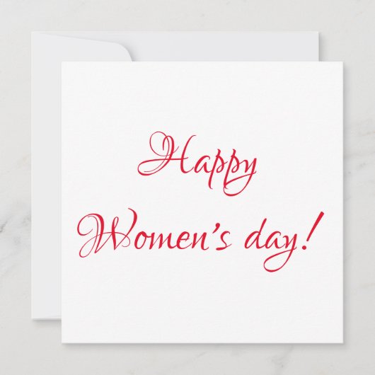 Briefkaart voor de dag van de vrouw (Voorkant)