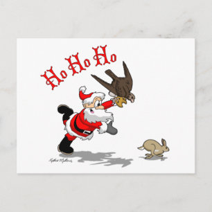 Briefkaart voor de jacht op Santa Holiday