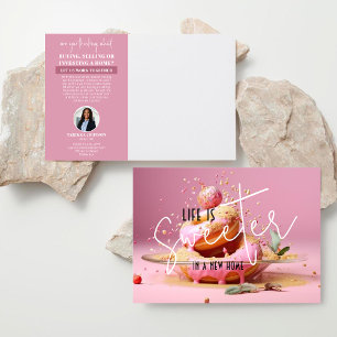 Briefkaart voor de verkoop van onroerend goed