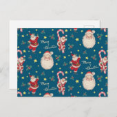 briefkaart voor de  verpakking van Kerstmis en sno (Voorkant / Achterkant)