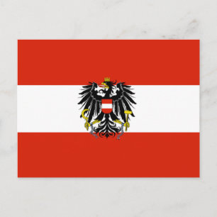Briefkaart voor de vlag van Oostenrijk