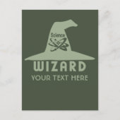 Briefkaart voor de wizard Wetenschap (Voorkant)