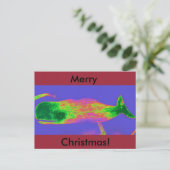 Briefkaart voor de zoete kerstwalvis (Staand voorkant)