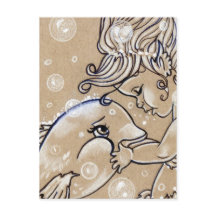 Briefkaart voor dolfijnvriendelijk dolfijn