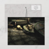 Briefkaart voor doodsdomein Gothic Art (Voorkant / Achterkant)