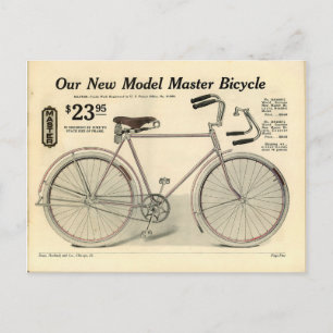 Briefkaart voor fietsreclame