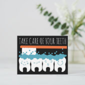 Briefkaart voor gebitsbenoemingen (Staand voorkant)