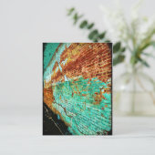 Briefkaart voor getextureerde turquiose Brick-muur (Staand voorkant)