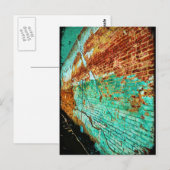 Briefkaart voor getextureerde turquiose Brick-muur (Voorkant / Achterkant)