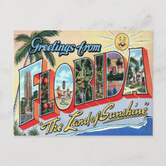 Briefkaart voor grote letters in Florida