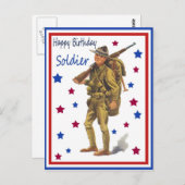  Briefkaart voor Happy Birthday Soldier (Voorkant / Achterkant)