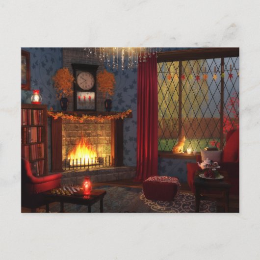 Briefkaart voor herfst Tranquiliteit (Voorkant)