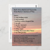 Briefkaart voor het aanschaffen van barbecued Spar (Voorkant / Achterkant)