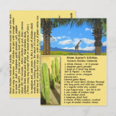 Briefkaart voor het inkuiken van Casserole (Voorkant / Achterkant)